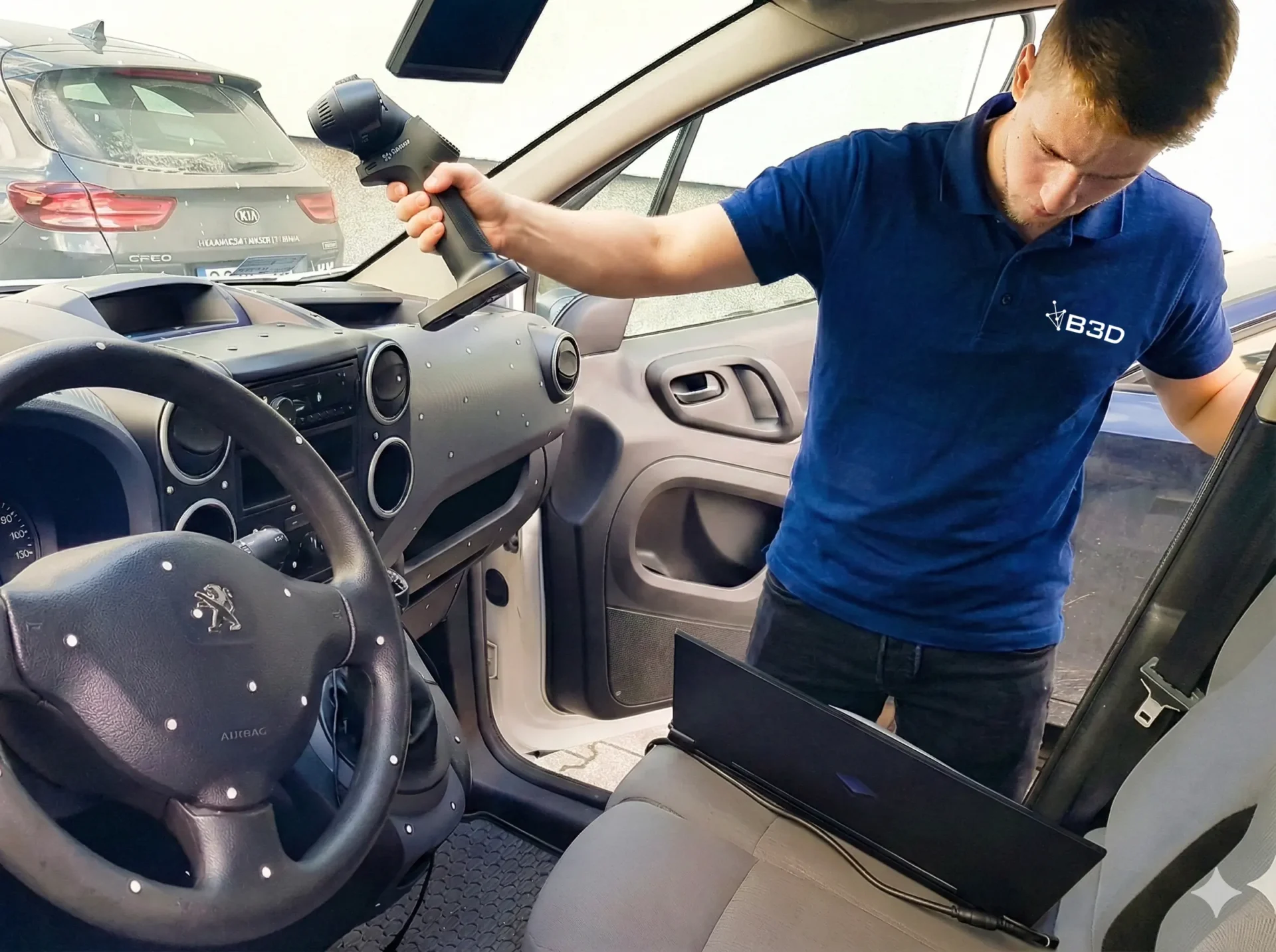 Skaner ręczny 3D w trudno dostępnym miejscu