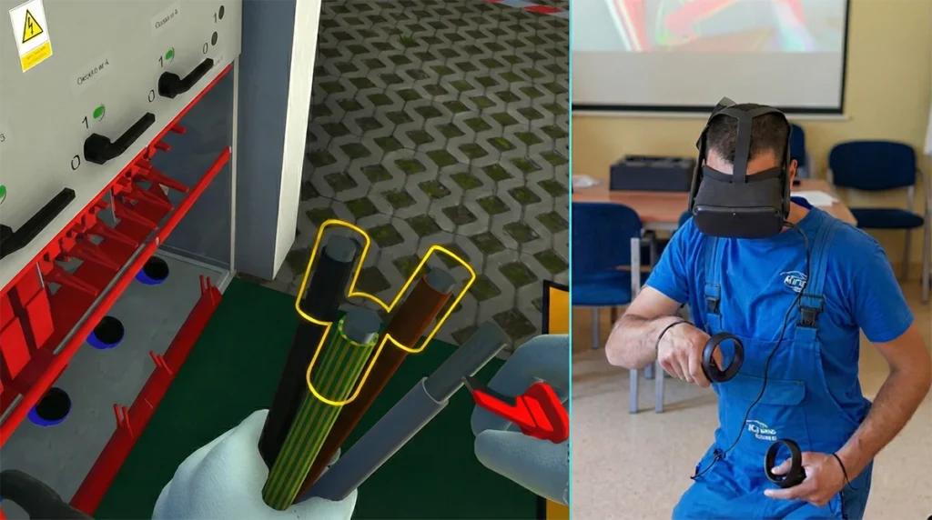 szkolenie vr z obsługi GPZ. Operator oraz jego widok w googlach vr