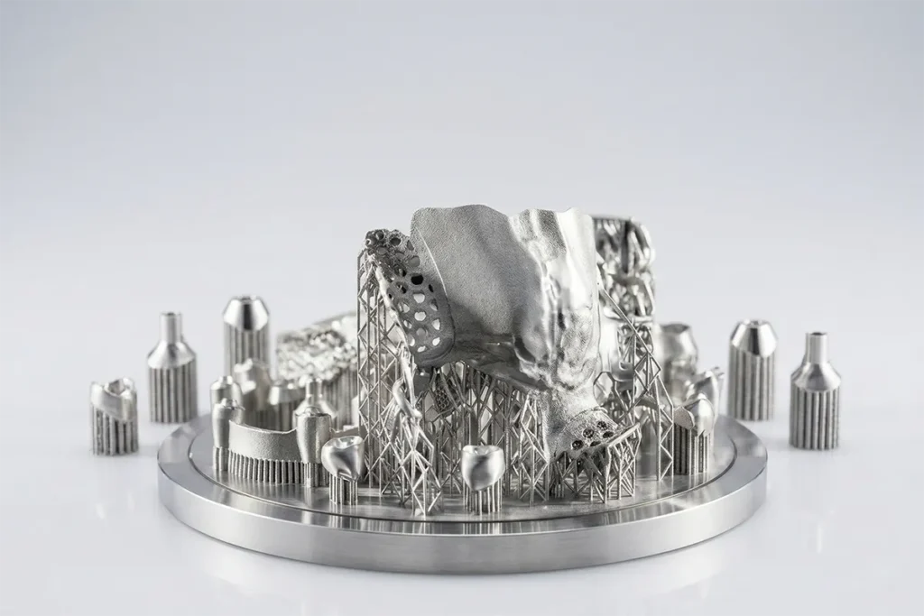 Przykład tacki w wydrukami stomatologicznymi