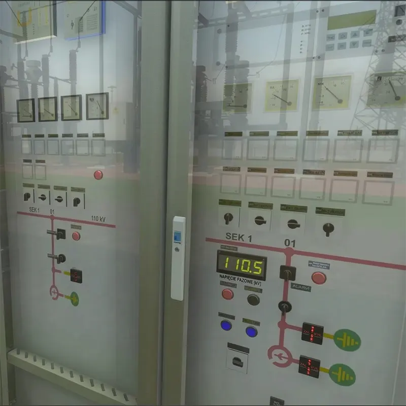 Interaktywny panel sterowania szafy w aplikacji VR