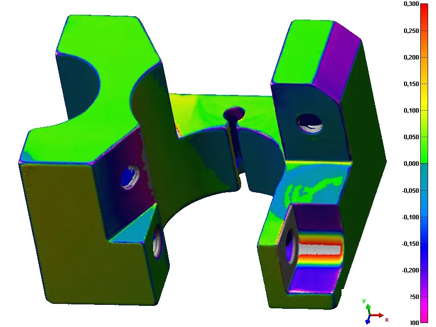 Mapa odchyłek - precyzyjna kontrola jakości 3D i pomiary przemysłowe